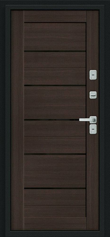 Товар Дверь Thermo Техно Декор Букле черное/Wenge Veralinga BR4577